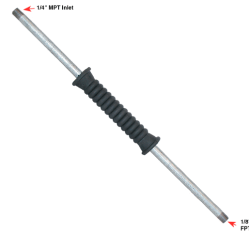 WAND EXTENSION - GALVANIZED STEEL WITH INSULATED GRIP - 18"